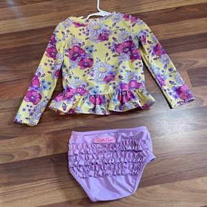 Ruffle Butts swim set Size 4T